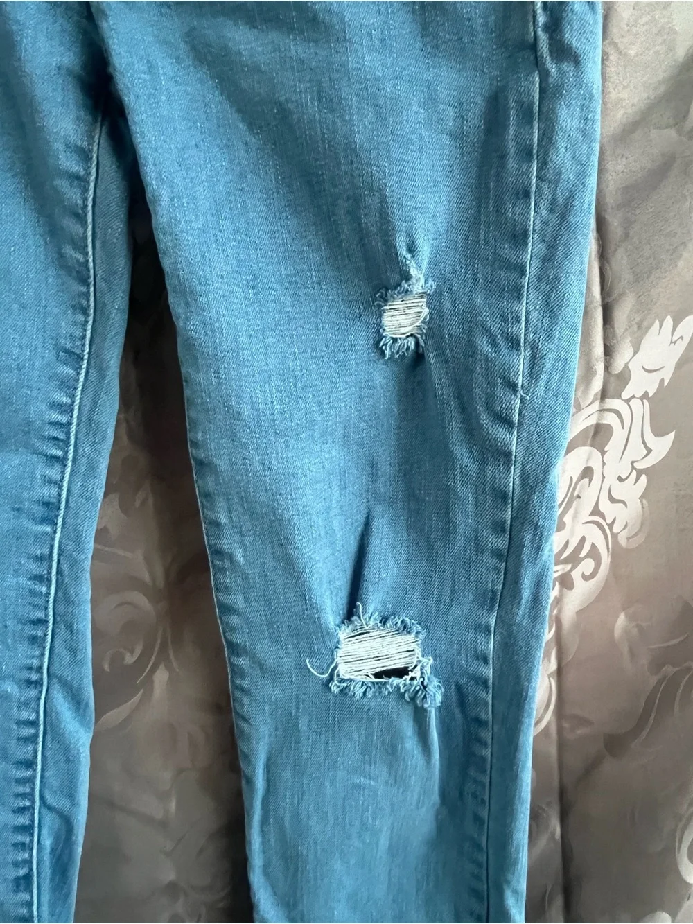 The Children's Place Light Blue Jeans with Hello Kitty Patch